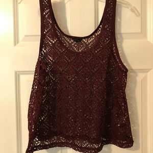 Aeropostale | Maroon Mesh Tank